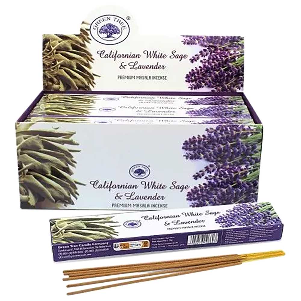 Green Tree Incense 15 gr - Californian White Sage & Lavender