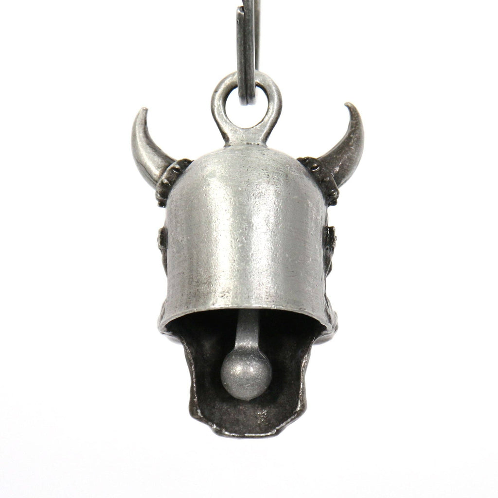 Hot Leathers Viking Skull Green Stones Bell