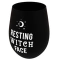 Resting Witch Face Stemless Wine Glass