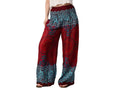 Honeycomb Mandala Print Rayon Wide Leg Pants