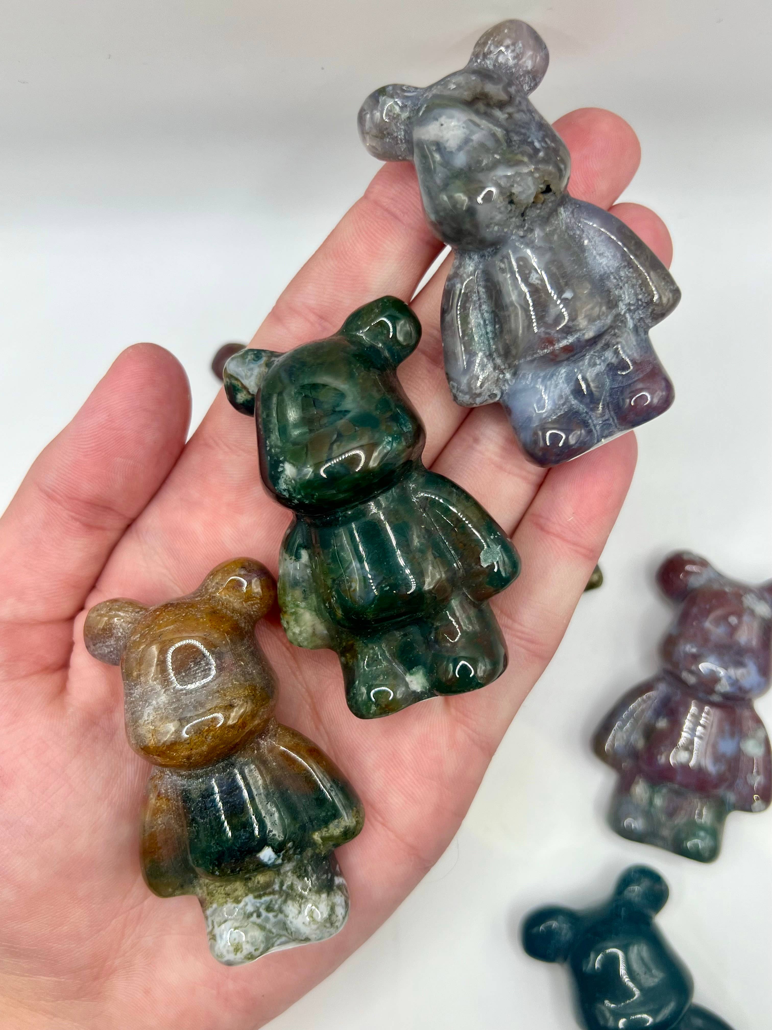 Teddy Bear Crystal Carving - Variety Color Bear Crystal