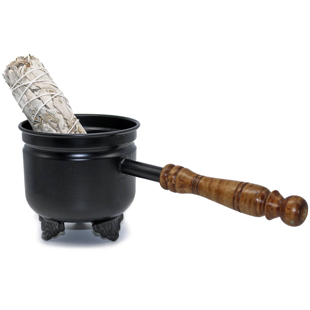 Metal Smudge Pot (4 in.) - Pentacle