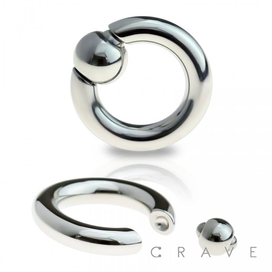 316L SS CAPTIVE BEAD RING WITH SPRING ACTION EASY BALL
