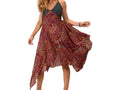 Denim Halter Cotton Print Fairy Dress