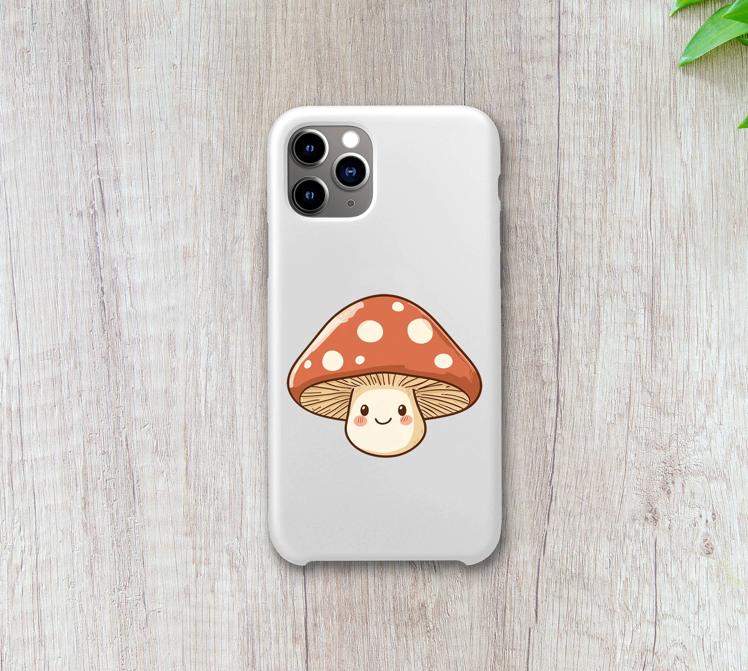 Happy Orange Mushroom Sticker