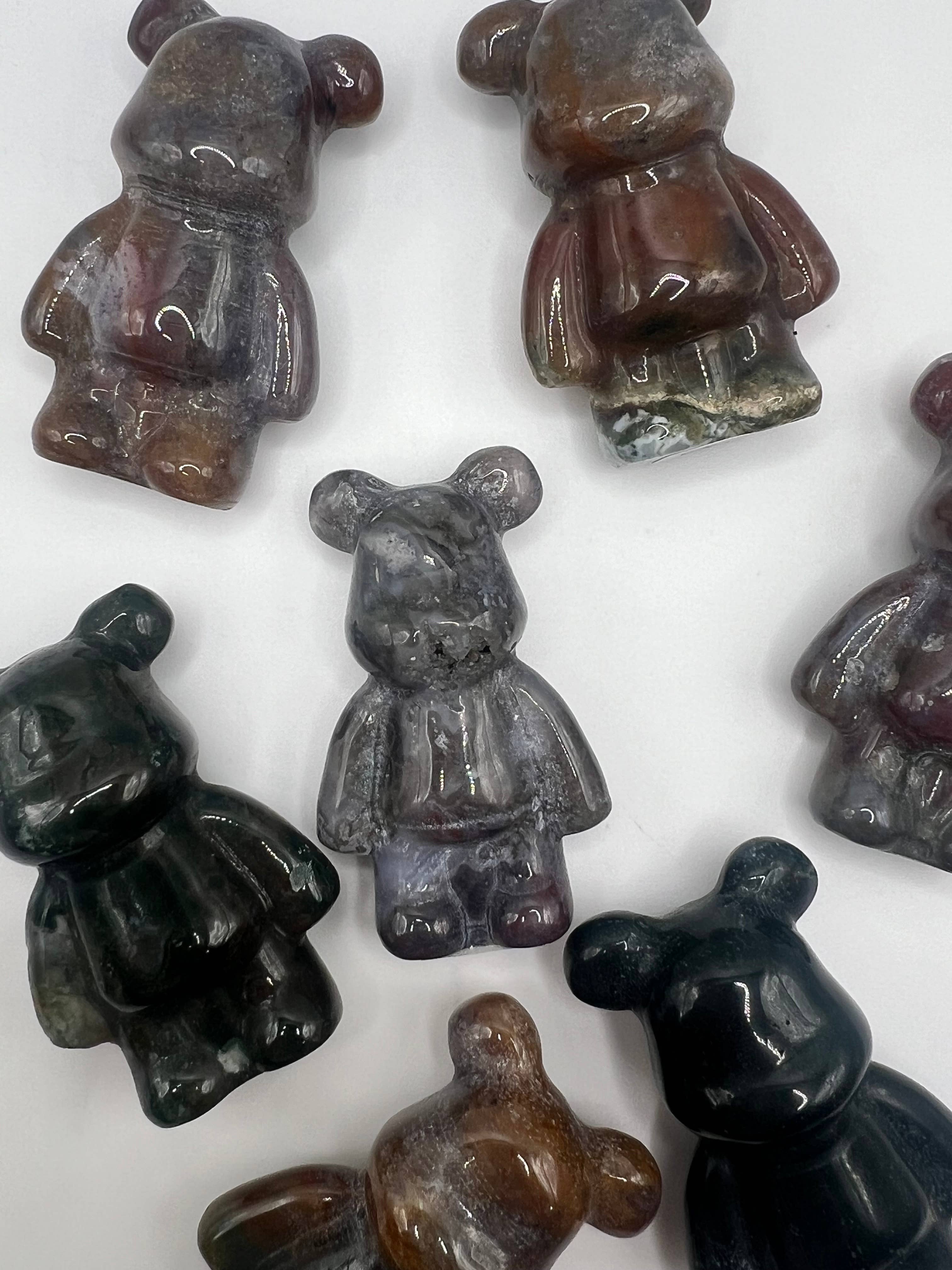 Teddy Bear Crystal Carving - Variety Color Bear Crystal