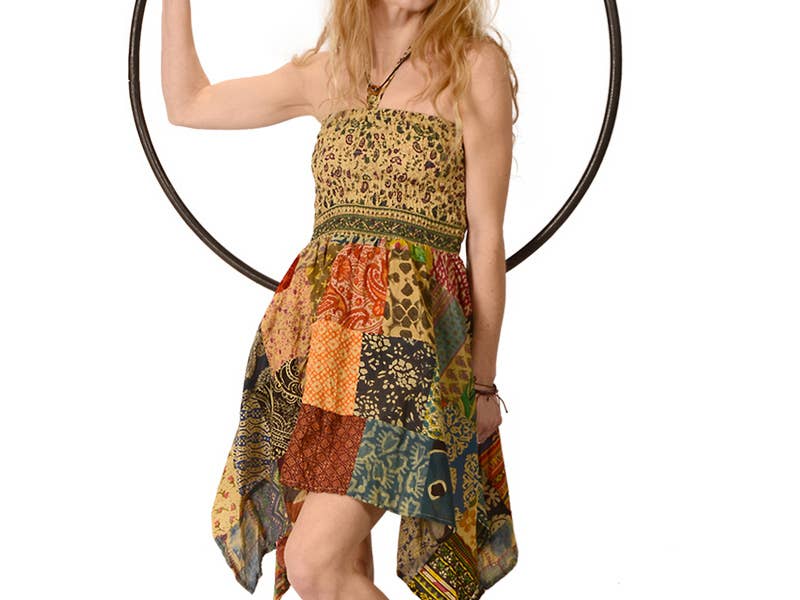 Patchwork Cotton Print Fairy Cut Skirt/Dress