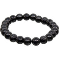 Elastic Bracelet 8mm Round Beads - Black Tourmaline (Each)