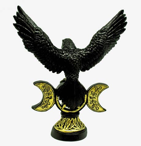 Flying Raven On Moon/Pentagram