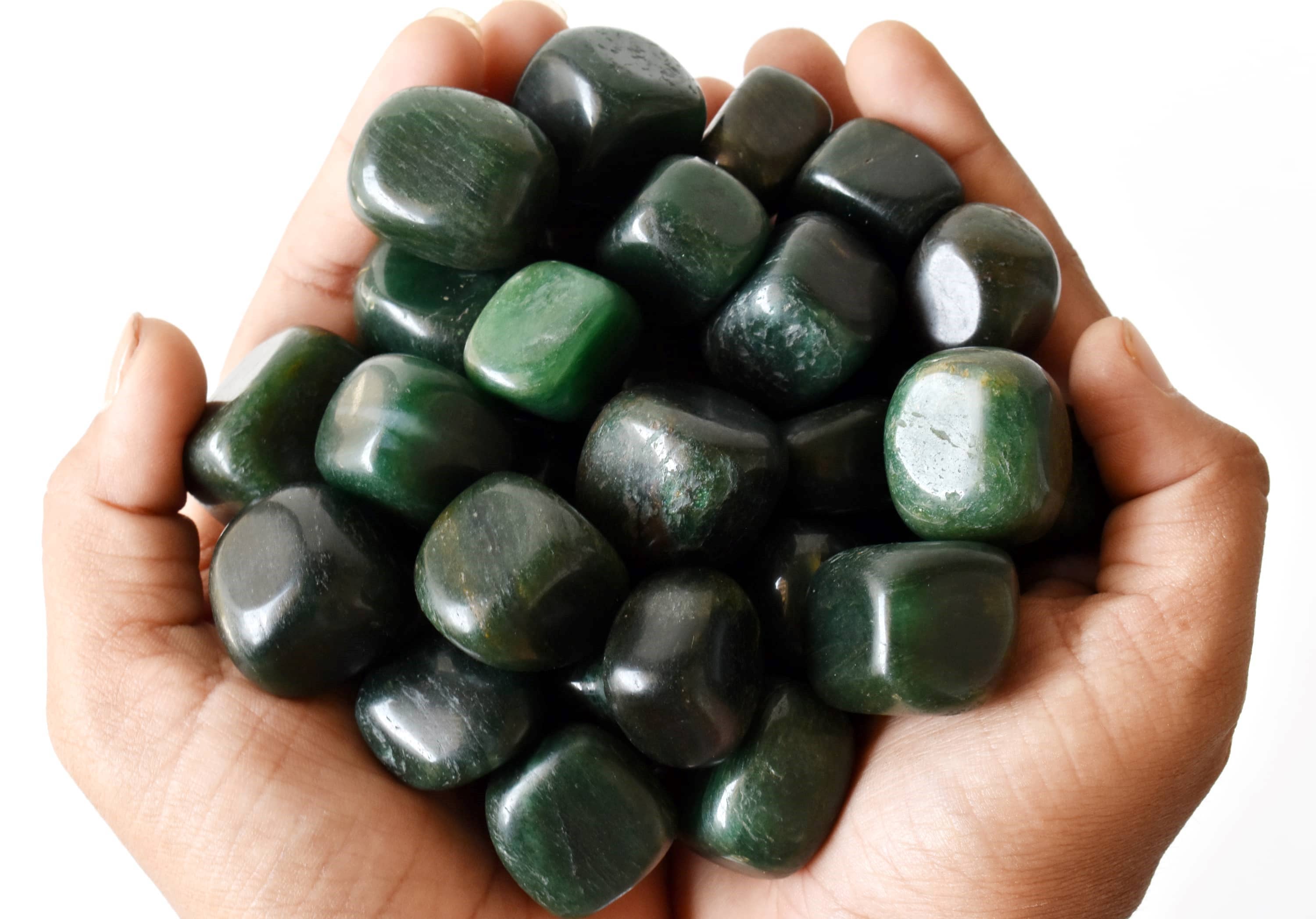 Green Jade Tumbled Stones Healing Stones 100G to 1KG