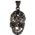 Tumbled Stone Skull Cage Pendant - Black (Each)