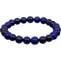 Elastic Bracelet 8mm Round Beads - Lapis