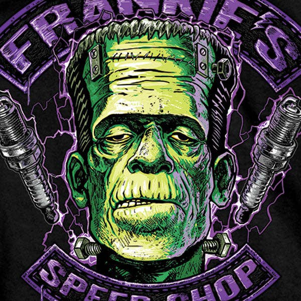 Frankie's Speed Shop' Mens Black T-Shirt