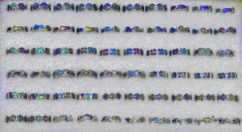 Assorted Beach Design Mood Rings