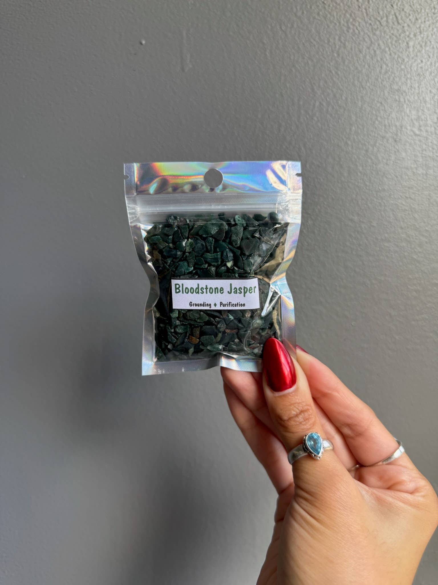 Bloodstone Jasper Crystal Chip Bags