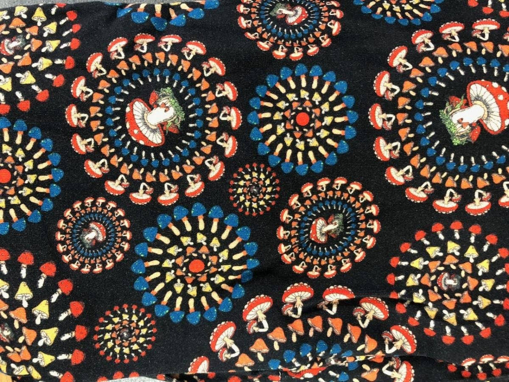 Cotton Mushroom Burst Print Short Overalls
