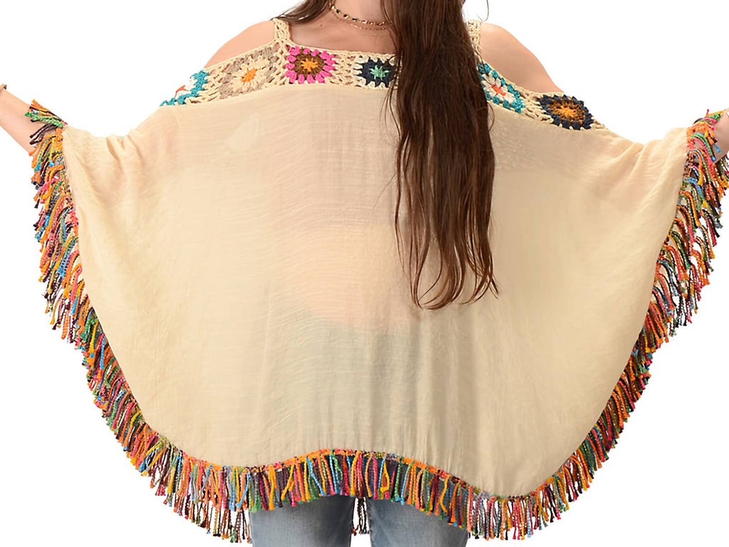 Granny Square Off Shoulder Blouse