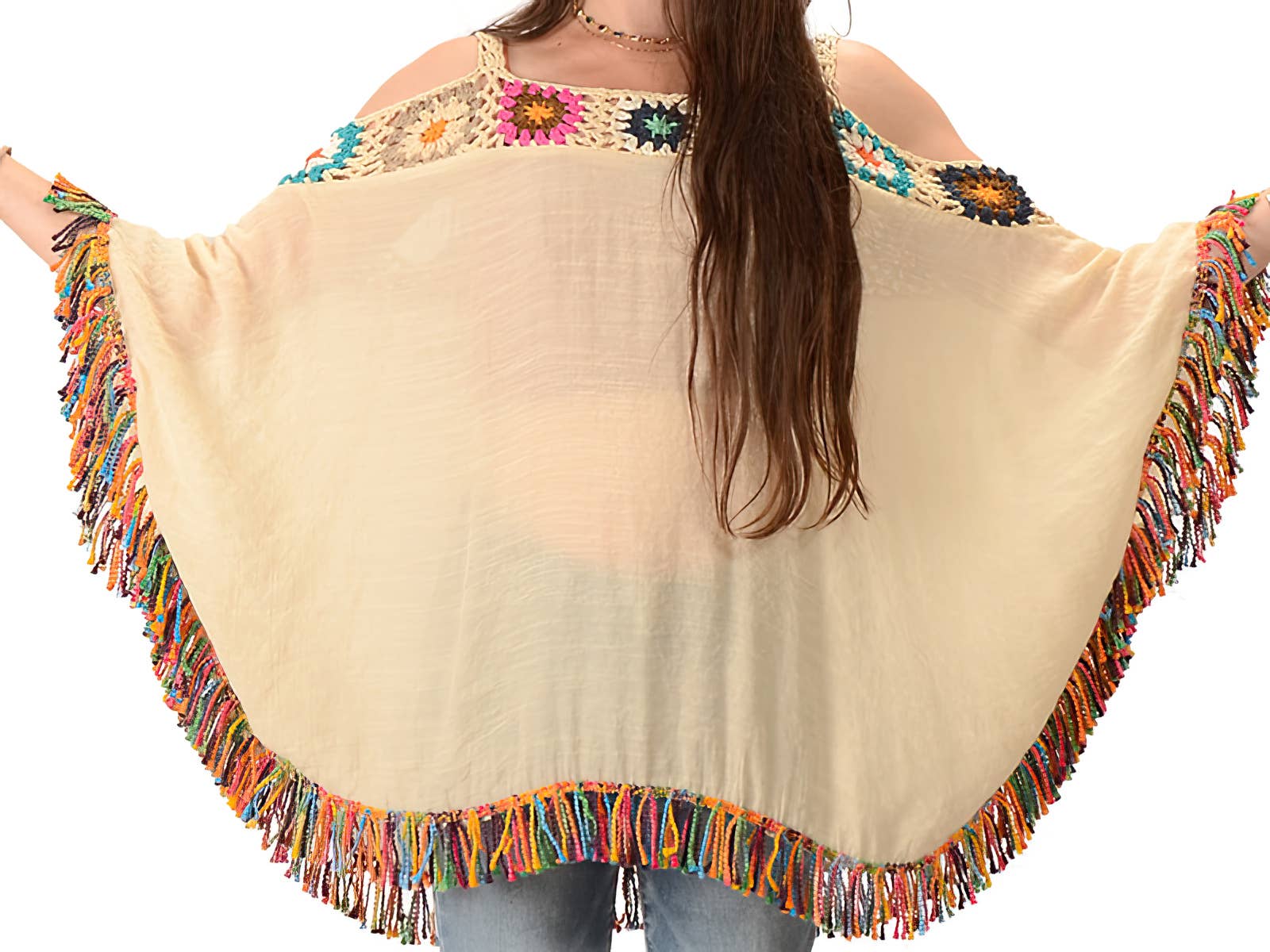 Granny Square Off Shoulder Blouse