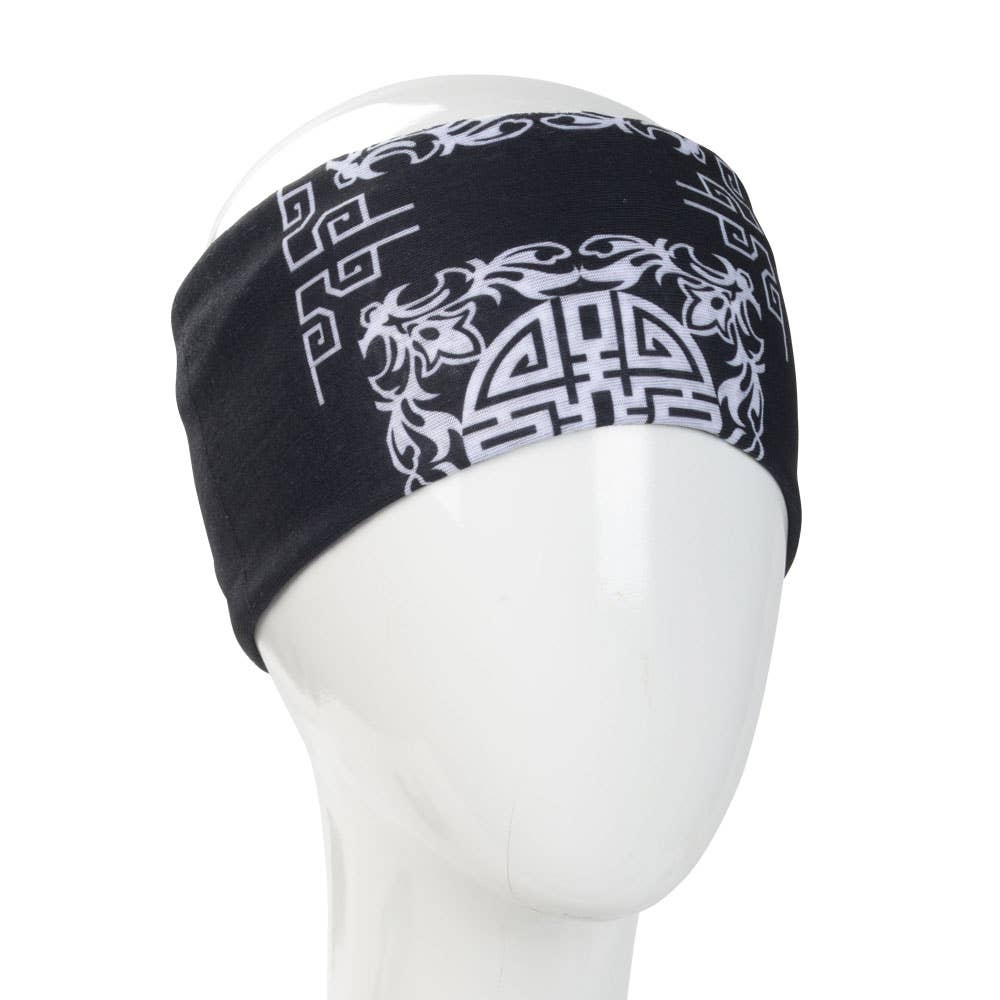 Black Mandala Half Size Bandana