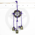 Witch's Bell: Wreath, Black Pentacle, Purple Twine - Handcrafted
