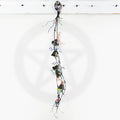 Witch's Bell w/ Upcycled Multi-color Telephone Wire & Evil Eye Beads - Handcrafted